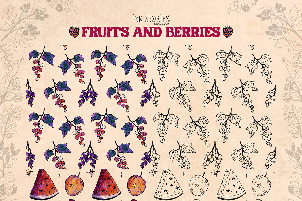 Fruits and Berries | Hand Drawn Boho, a Food Illustration by Ink Stories (Photo 8 of 13)