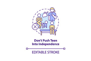 Do not push teen into independence, an Outline Icon by IMG Visuals