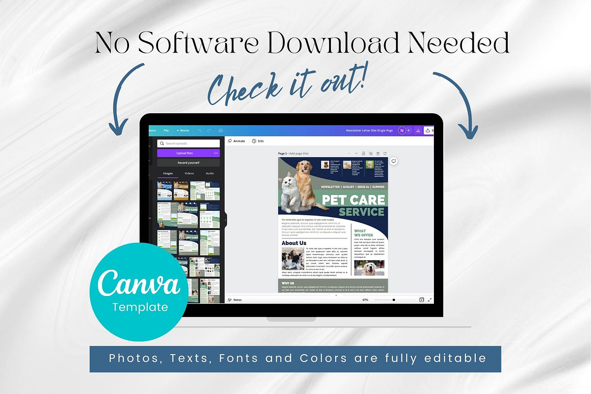 Canva Newsletter Template Pet Care, an Email Template by PixelCraft (Photo 4 of 15)