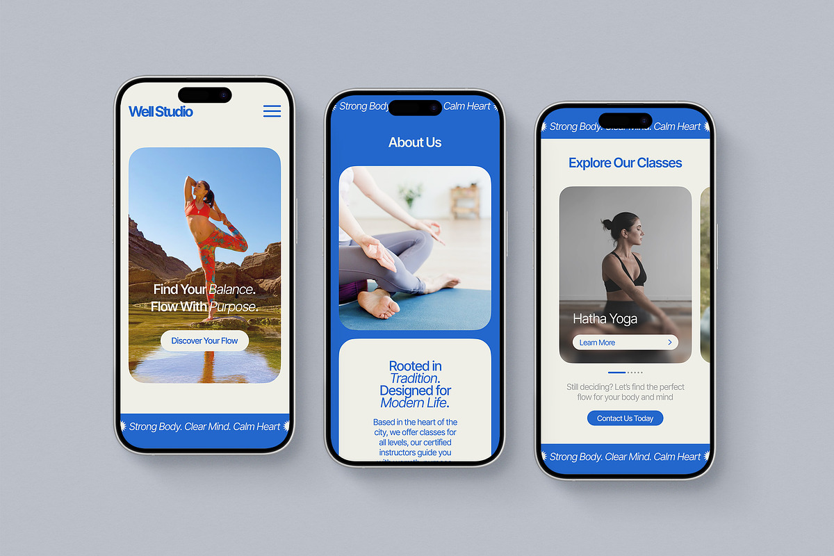 Yoga Studio Figma Landing Page preview 2