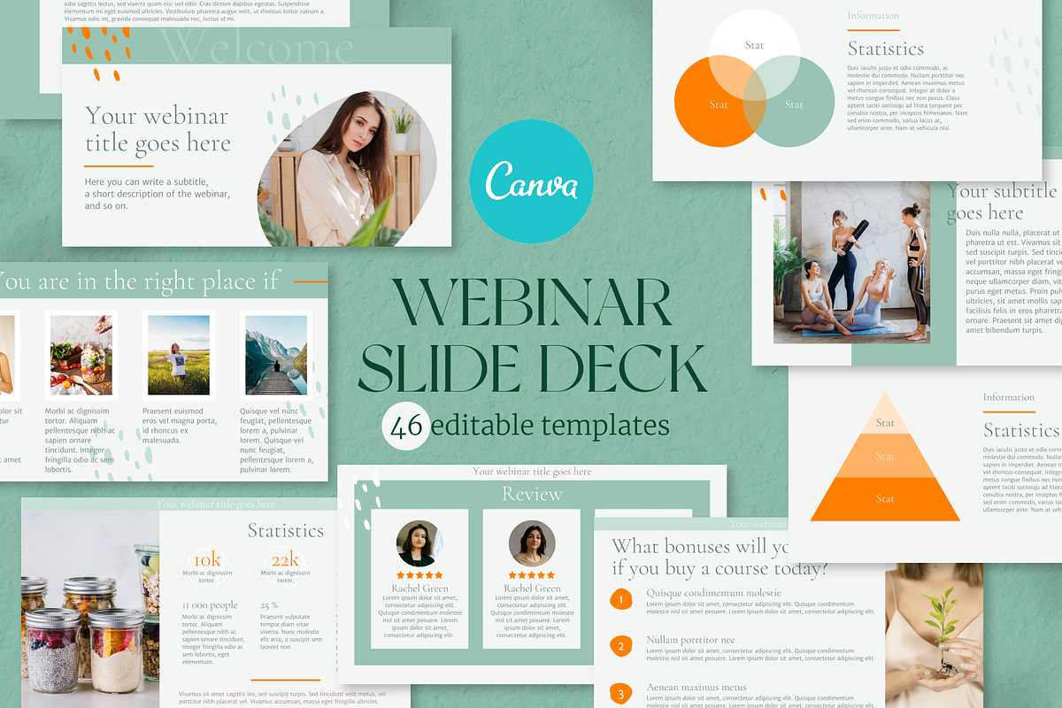 Webinar slide deck INSTANT DOWNLOAD, a Presentation Template by DesignKora (Photo 1 of 10)