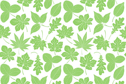 Seamless Pattern with Leaves