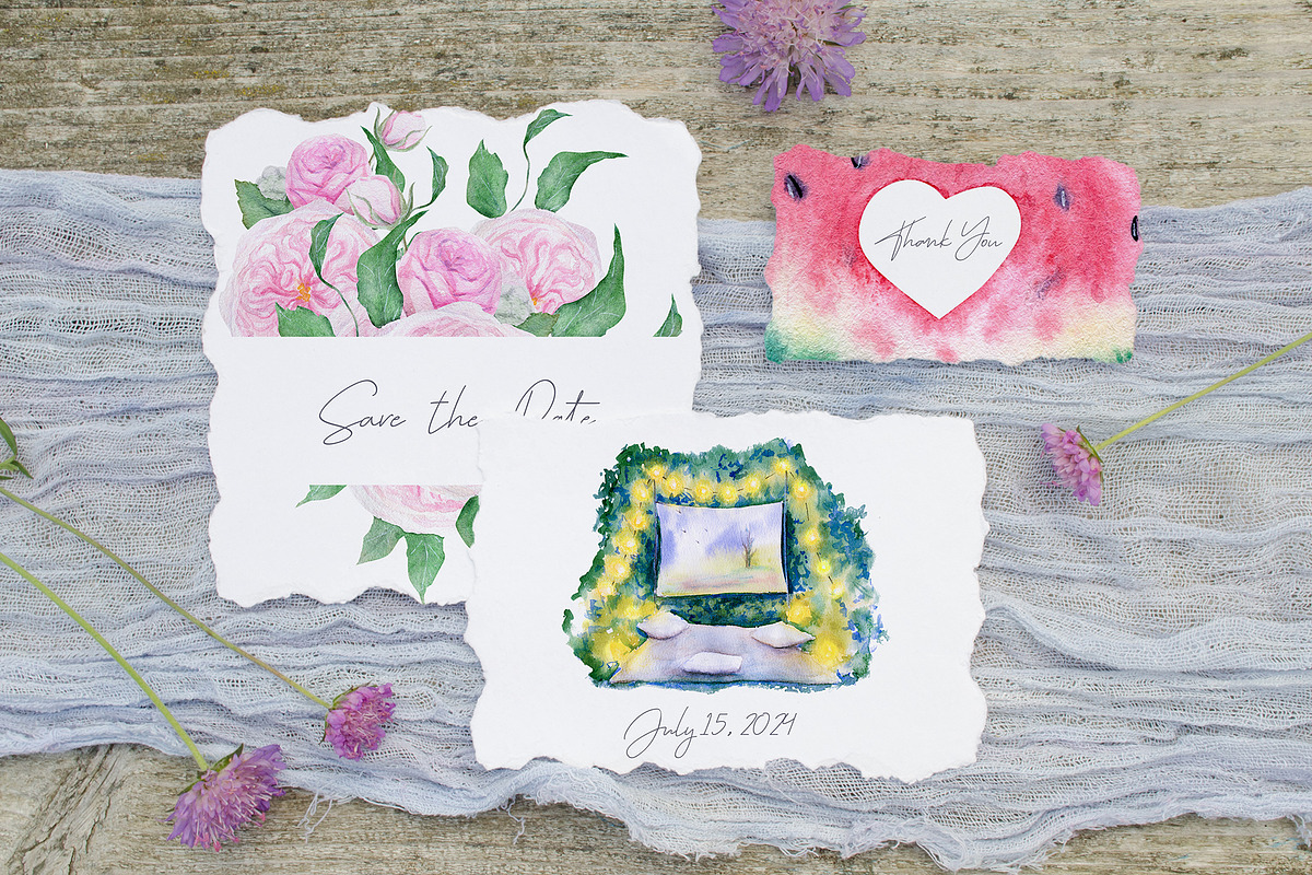 Watercolor Bundle Four Seasons., a Seasonal Illustration by NataliArkushArt (Photo 36 of 65)