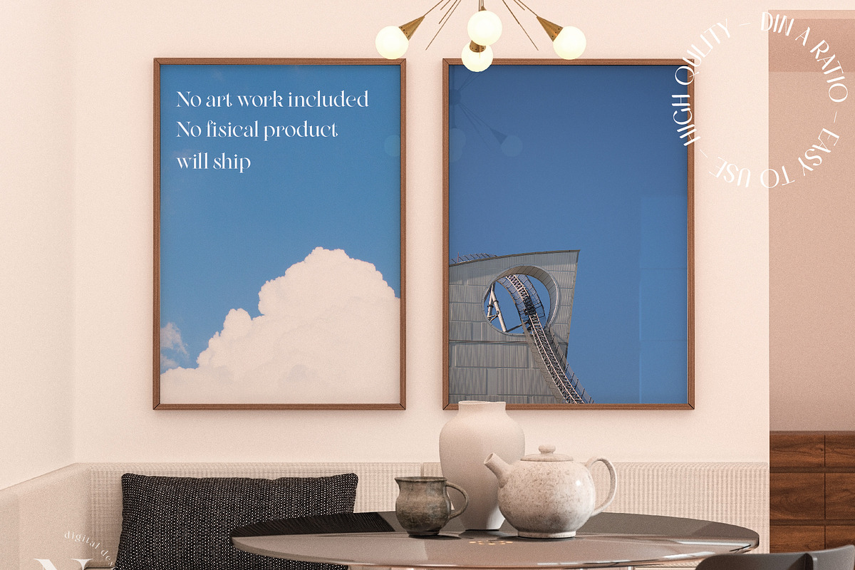 Contemporary dinning room mockup set, a Product Mockup by N digital designs (Photo 2 of 5)