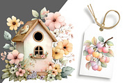 Vintage Little Cottage Clipart, an Illustration by DreamCafeArt (Thumbnail 5 of 8)
