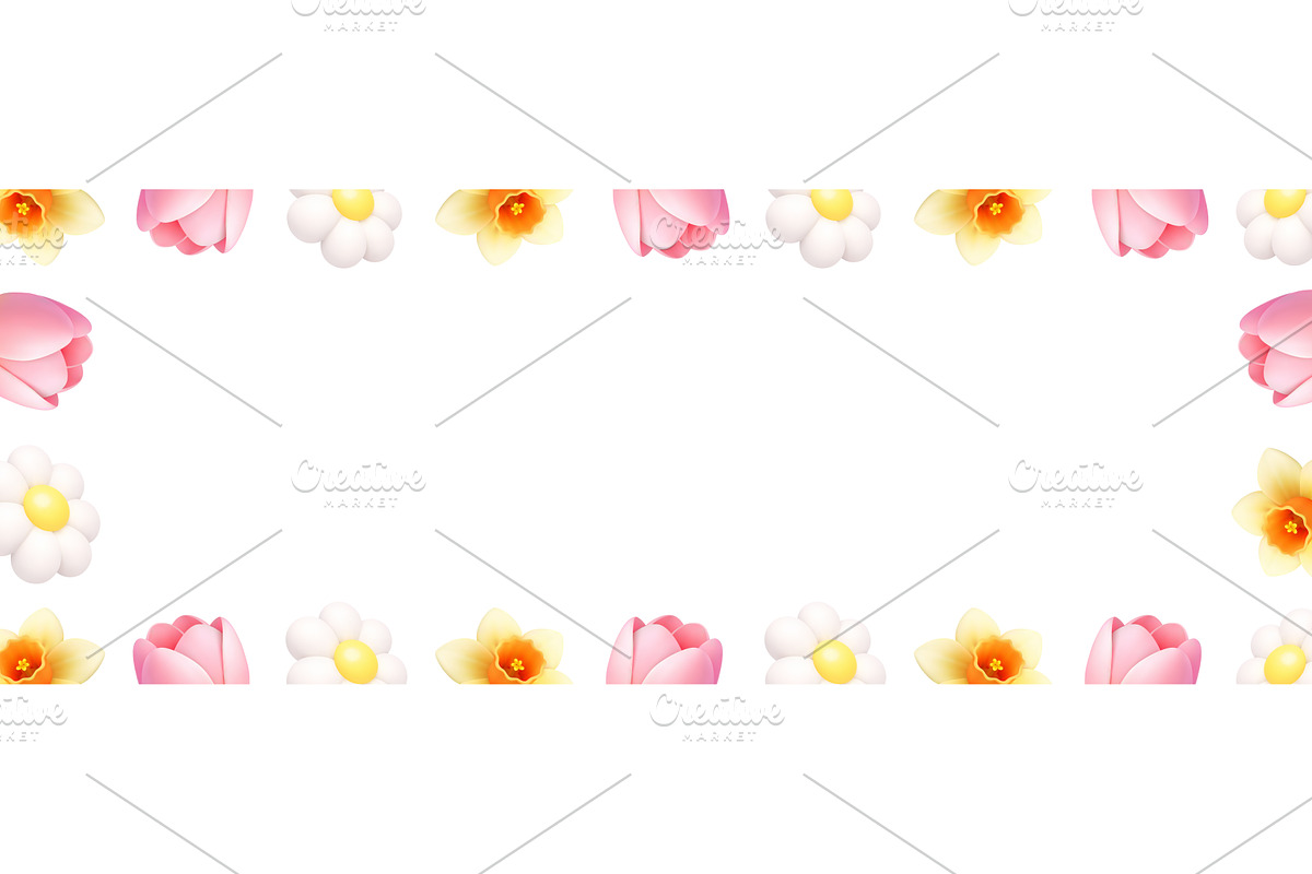 Floral spring background. Tulips, an Object Illustration by GraphiShop