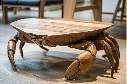 Wooden crab coffee table showing, an Arts & Entertainment Photo by Ylivdesign