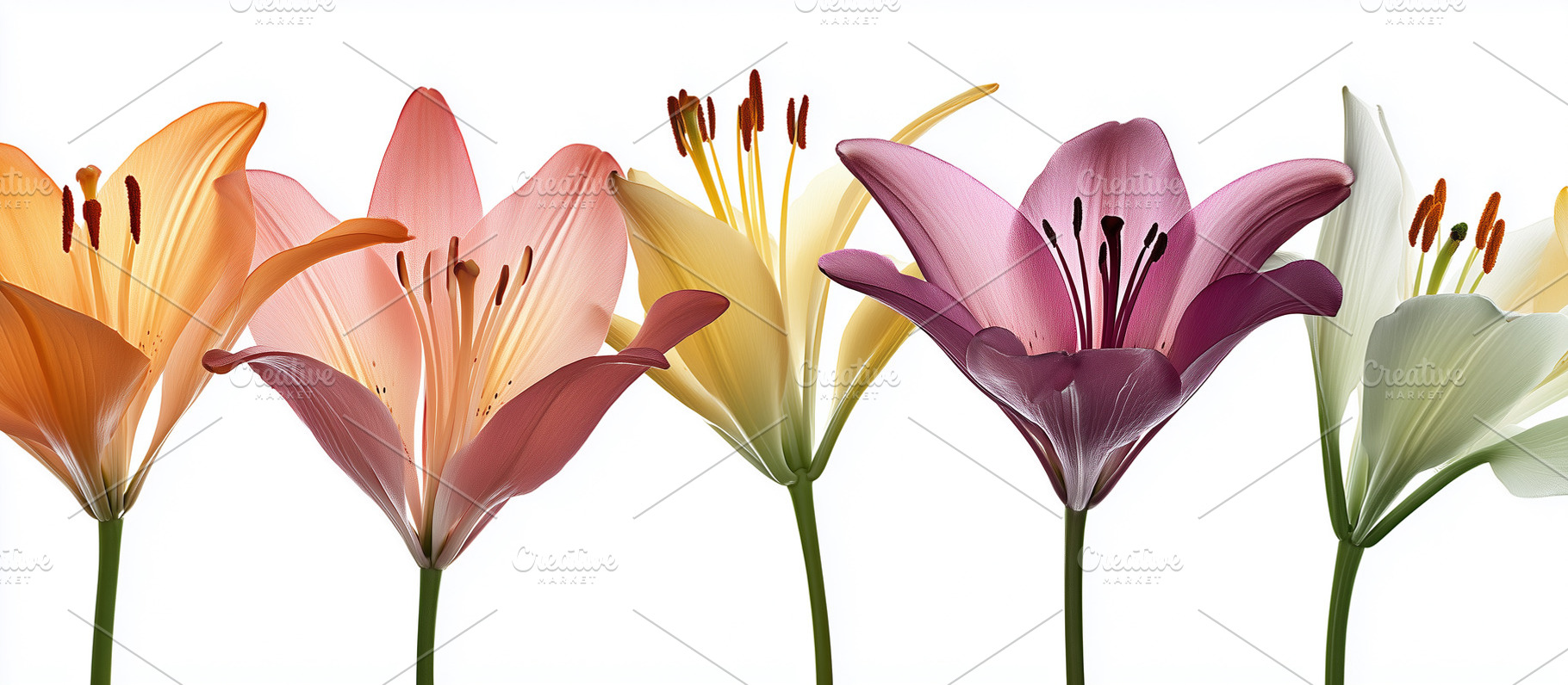 Colorful blooming lily flowers, a Nature Photo by MistyDay