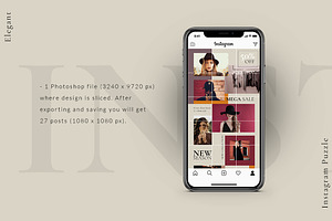 Instagram PUZZLE Template - Elegant