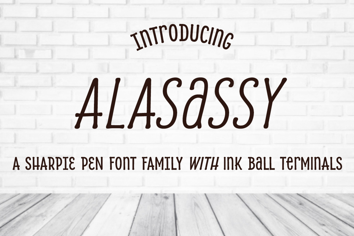 Alasassy Caps Italic, a Handwritten Font by Leksen Design (Photo 1 of 5)