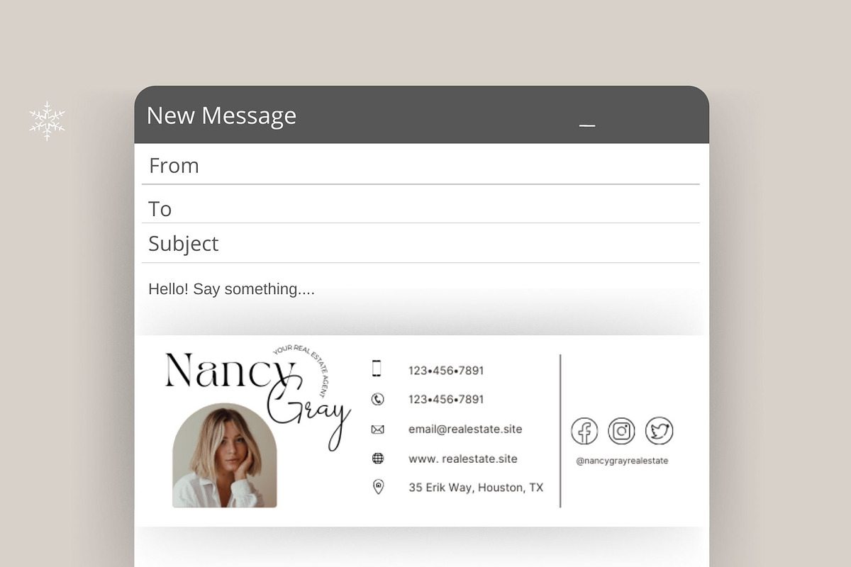 Email Signature Realtor | Canva, an Email Template by MediaKitTemplates (Photo 2 of 6)