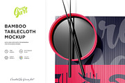 Bamboo Tablecloth Mockup - Top View, a Mockup by Green Art (Thumbnail 4 of 5)