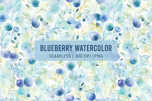 BLUEBERRY Seamless Pattern
