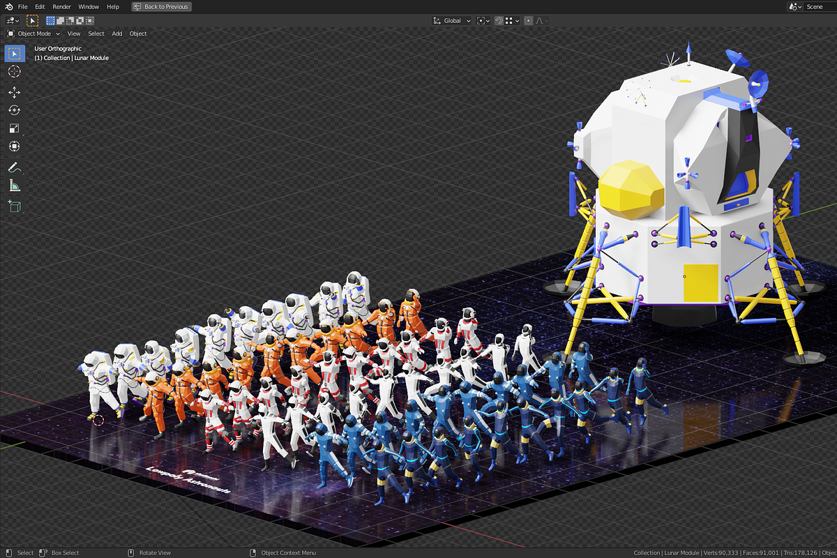 Low Poly Astronauts, a Characters & Person 3D Model by Studio Ochi (Photo 3 of 11)