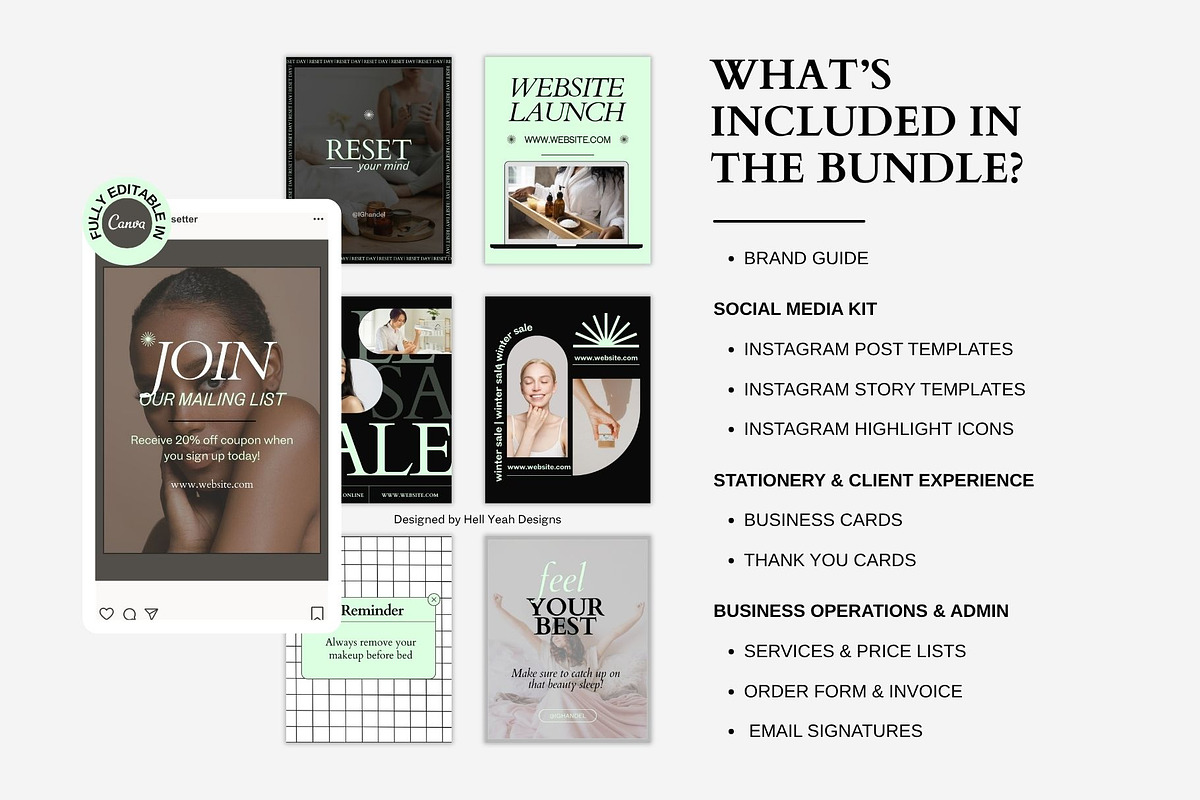 Wellness Lifestyle Brand Starter Kit, a Branding & Logo Template by Hell Yeah Designs (Photo 5 of 20)