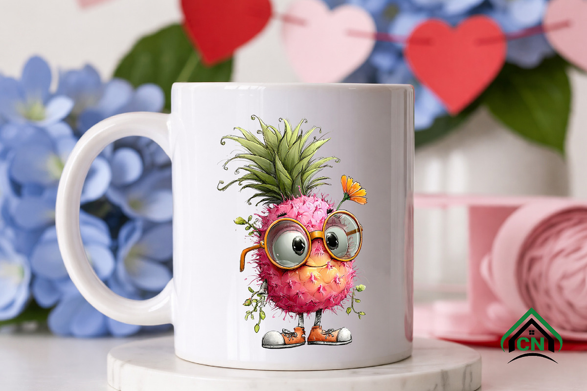 Summer Pineapple Clipart, an Illustration by Craft Nest (Photo 8 of 12)