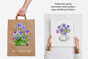Pansy Watercolor Hand drawn set, a Decorative Illustration by KathrineWatercolor (Thumbnail 8 of 9)