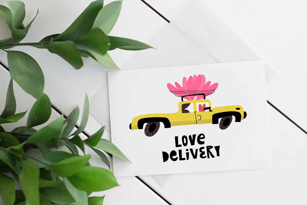 Groovy Valentine clipart collection, a Seasonal Illustration by Paper Cherry (Photo 18 of 21)