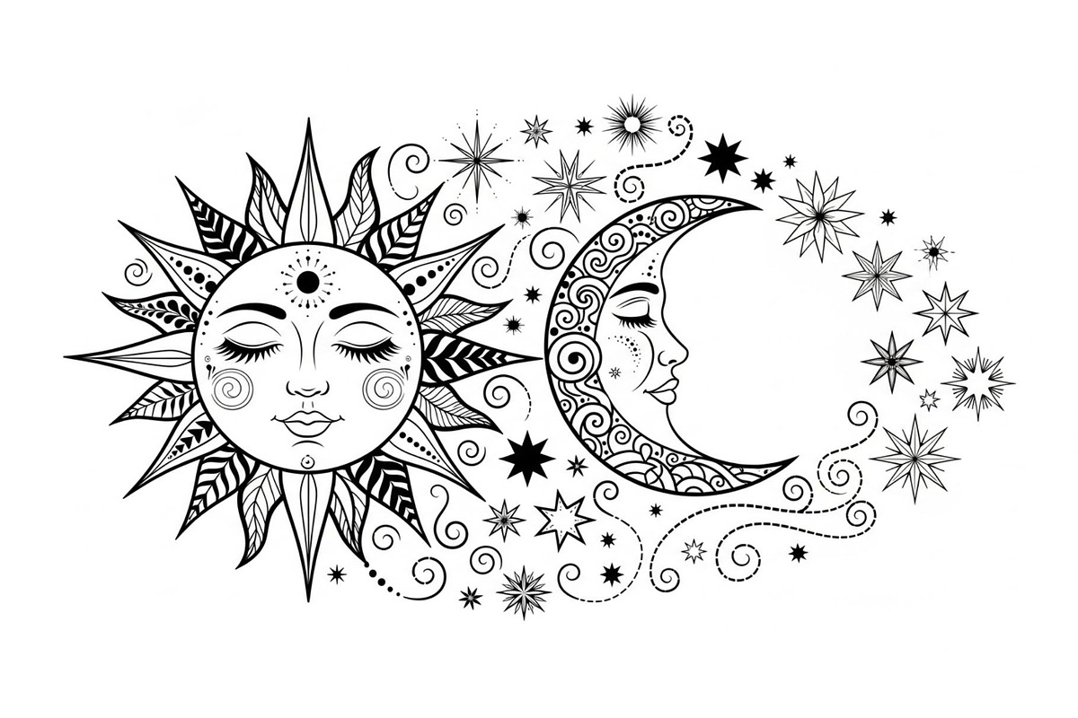 Sun Moon Celestial Mandala Bundle, an Illustration by Gaye Art (Photo 23 of 31)
