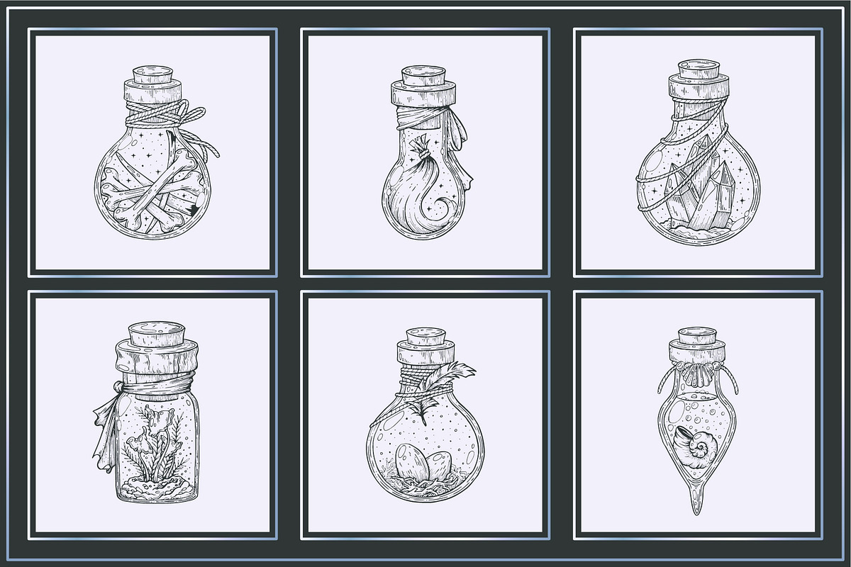A set of witch potions., an Illustration by KS.IVA (Photo 9 of 10)