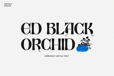ED Black Orchid, a Blackletter Font by Emyself Design