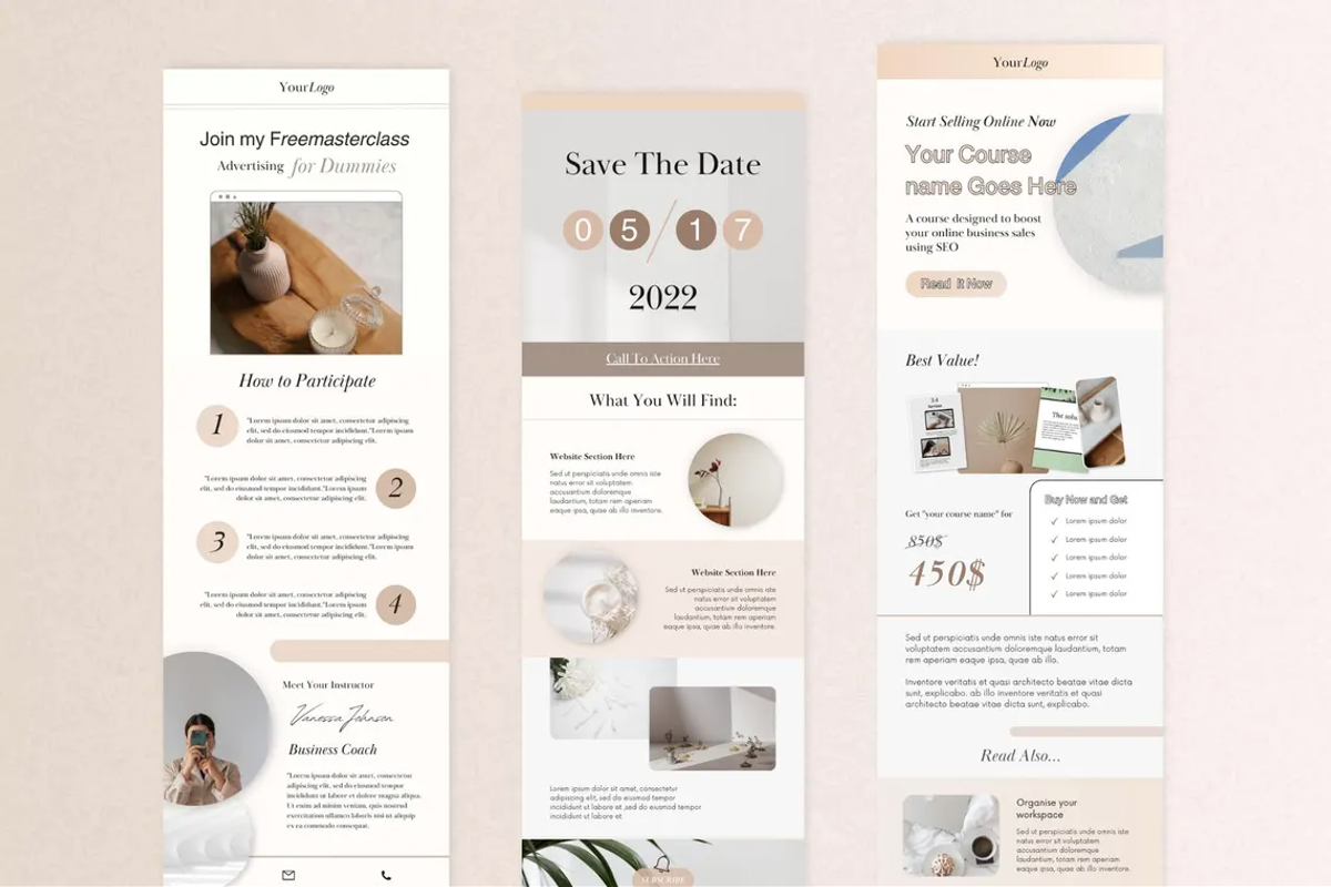 40 Flodesk Email Templates Pack, an Email Template by PittaFinePrint (Photo 6 of 7)