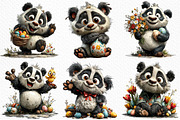 Whimsical Easter Panda Clipart, an Illustration by Craft Nest (Thumbnail 3 of 11)