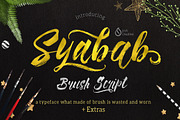 Syabab Brush Script, a Script Font by JROH Creative (Thumbnail 1 of 9)