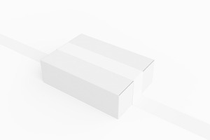 3d Delivery Box With Tape Mockup