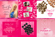 18 Hair Flyers | Wig Flyers Canva, a Flyer Template by Madhabi Studio (Thumbnail 1 of 3)