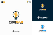 Set of Modern Tech Bulb logo designs, a Branding & Logo Template by Lucky Creative (Thumbnail 5 of 5)