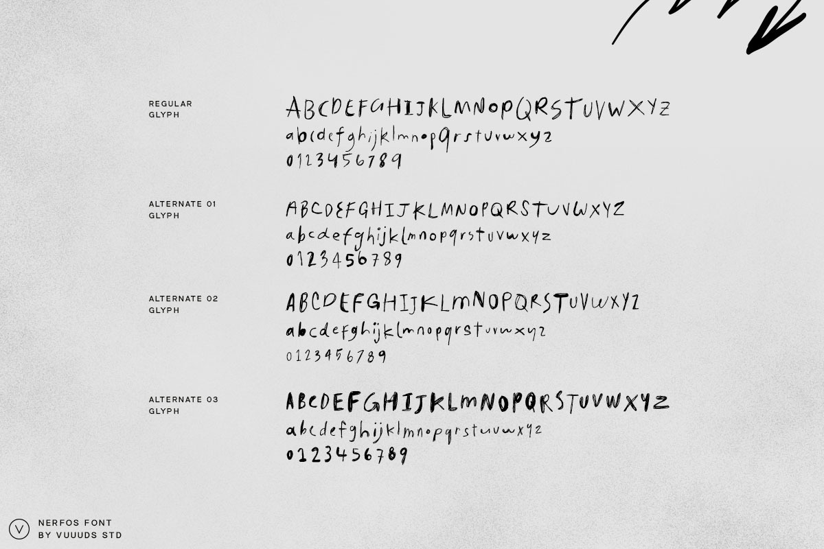 Nerfos Font, a Handwritten Font by vuuuds (Photo 11 of 11)