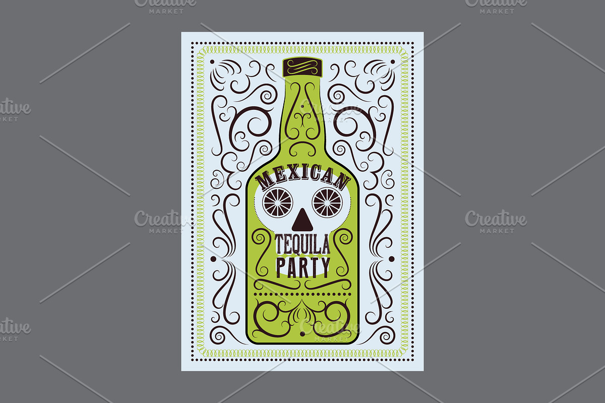 Mexican Party vector poster set., a Food Illustration by PoPaShop (Photo 2 of 10)