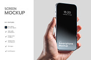 Hand Holding Smartphone Mockup PSD, an iPhone Mockup by graphypix (Thumbnail 2 of 4)
