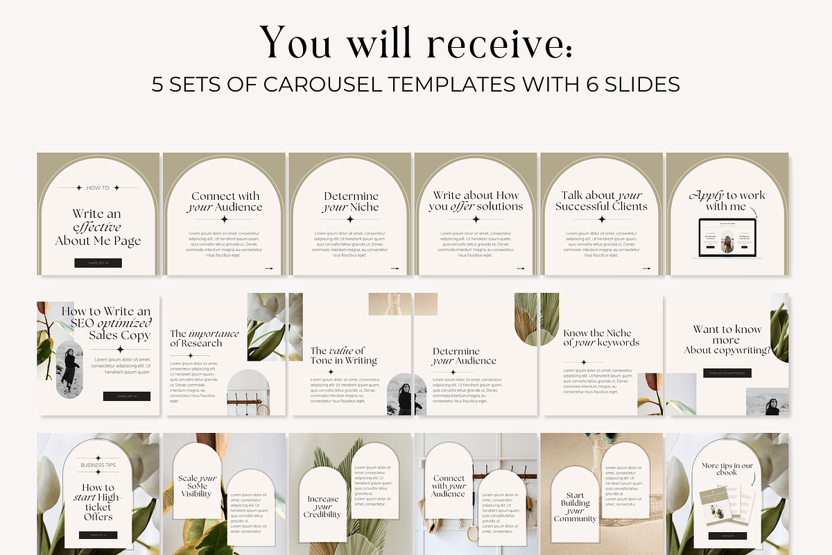Instagram Carousel Post Luxe Canva, a Social Media Template by HerstedHertz (Photo 3 of 10)