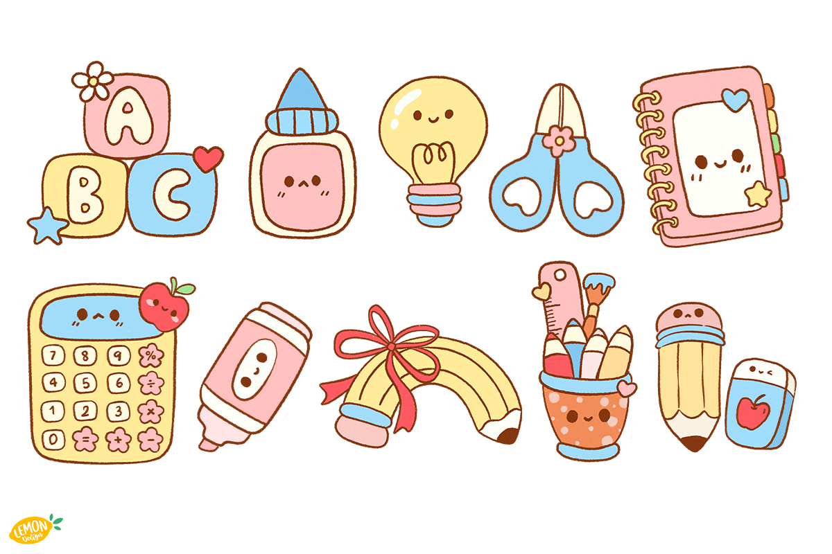 Back To School PNG Clipart Bundle, an Education Illustration by LemonDesign (Photo 2 of 3)