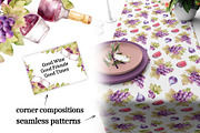 Watercolor Wine Clipart, a Food Illustration by Eves_Aquadreams (Thumbnail 8 of 10)