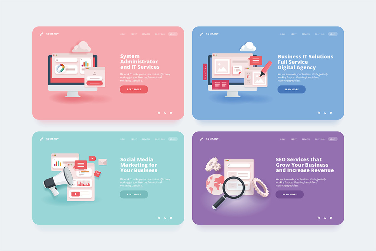 Set of web design templates, a Templates & Theme by PureSolution