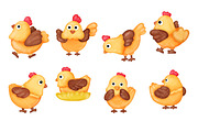 Cute Chicken Watercolor Clipart, an Animal Illustration by Nattapohncha (Thumbnail 2 of 3)