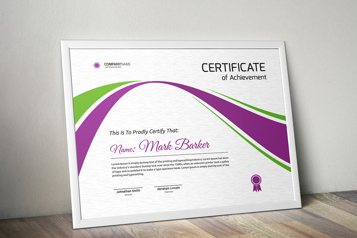 Certificate Word | PSD | AI, a Stationery Template by Curve Design (Photo 1 of 5)