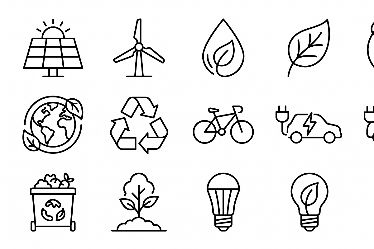 37 Vector Eco Outline Icon Pack, an Outline Icon by adenpinkstore (Photo 4 of 29)
