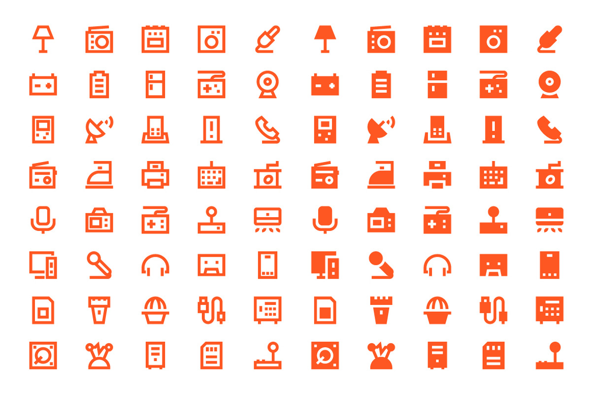240 Electronics and Devices Icons, a Solid Icon by Creative Stall (Photo 5 of 5)