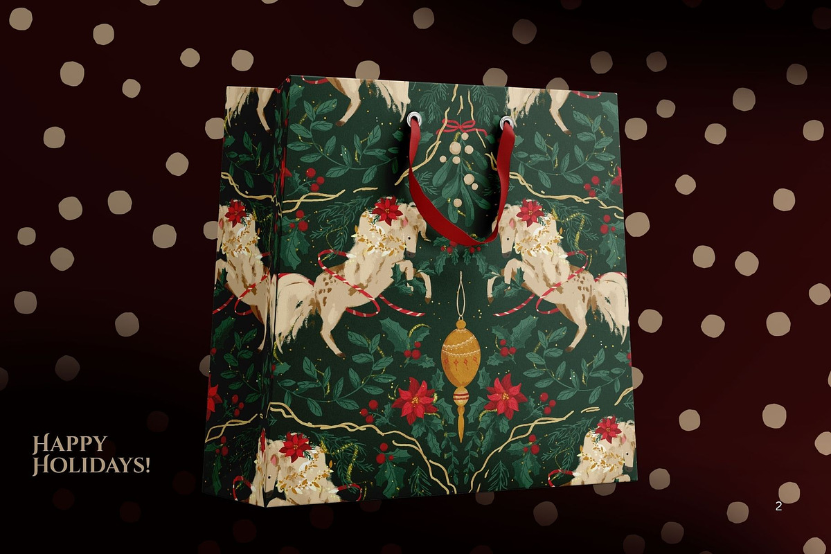 Luxury Christmas Pattern, a Pattern Graphic by PaperJamLab (Photo 2 of 11)