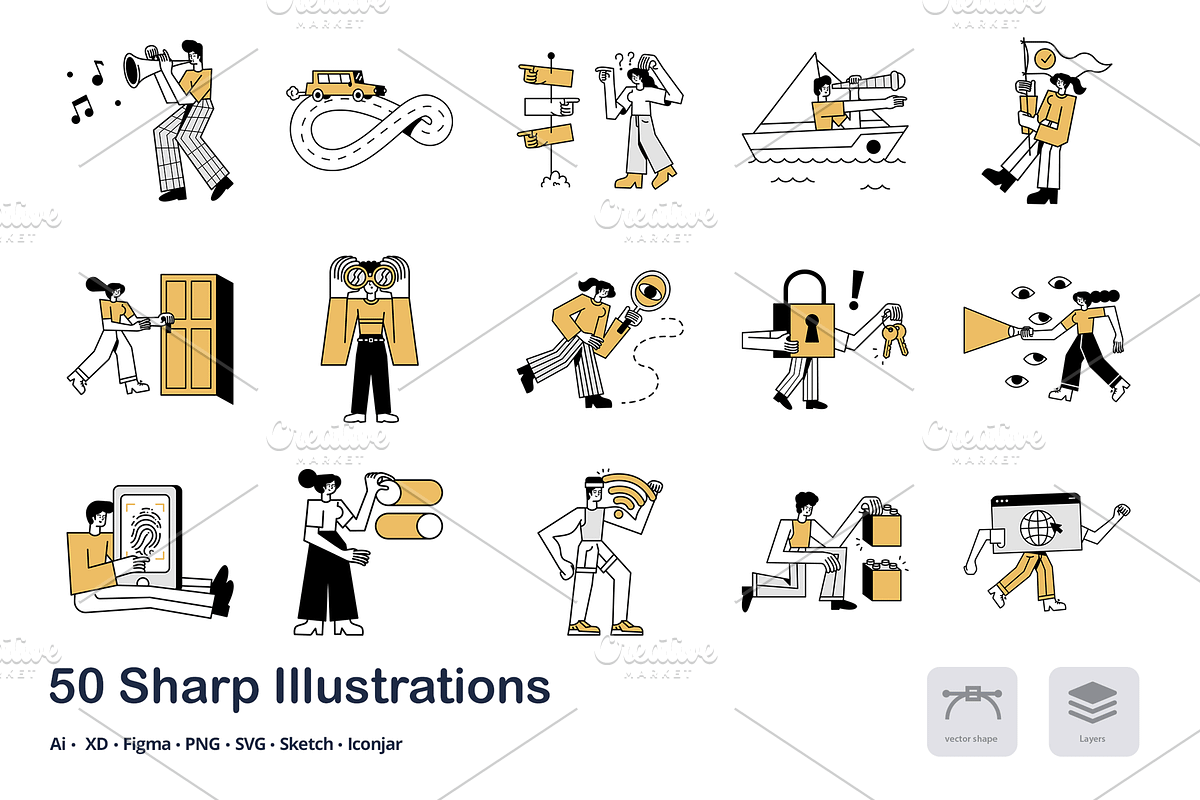 Sharp - 50 Illustrations, an Animal Illustration by Vectopus.com (Photo 3 of 4)