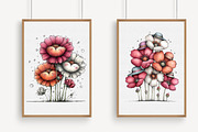 Whimsical Flowers Spring Clipart, an Illustration by Libby Wishes (Thumbnail 4 of 8)