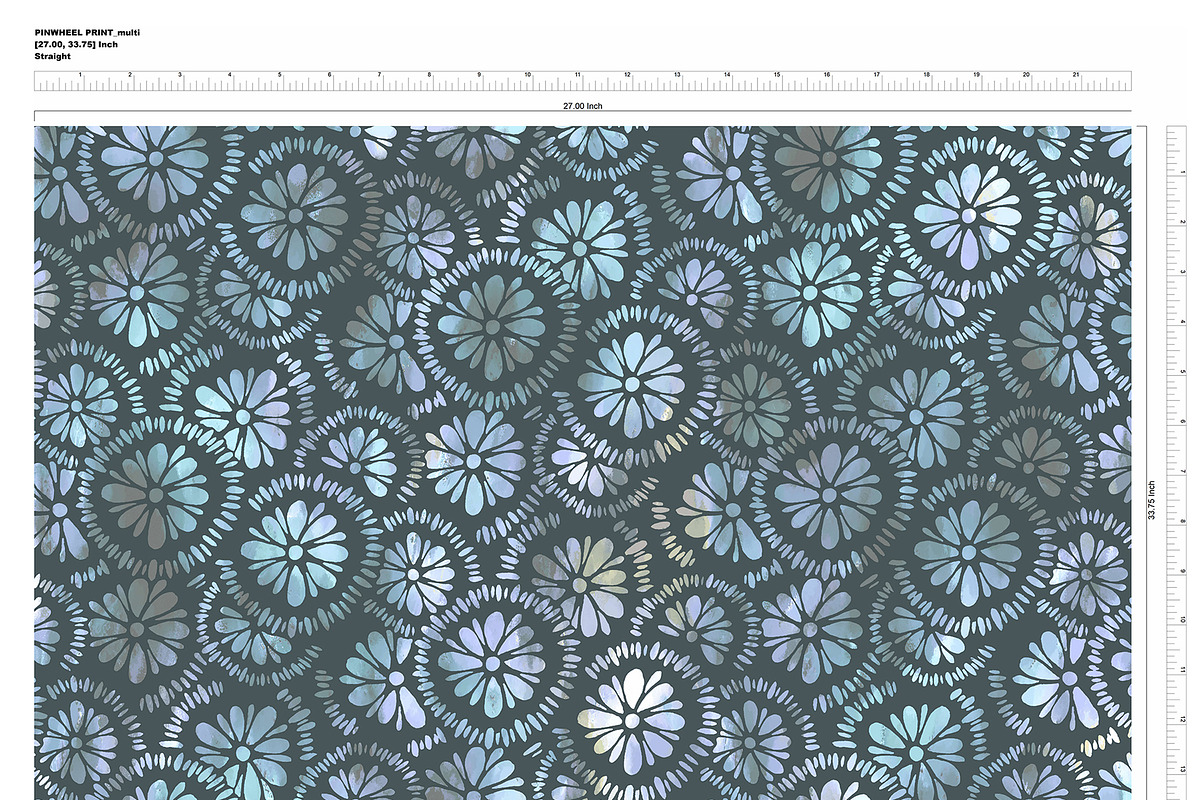 Watercolor Pinwheel Pattern, a Pattern Graphic by JESSIE BLOOM STUDIO (Photo 3 of 3)