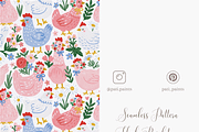 Whimsical Chickens Seamless Pattern, a Pattern Graphic by Pati Charm Studio (Thumbnail 5 of 6)
