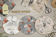 Digital watercolor vintage set, an Animal Illustration by TanyaSchuka (Thumbnail 3 of 5)
