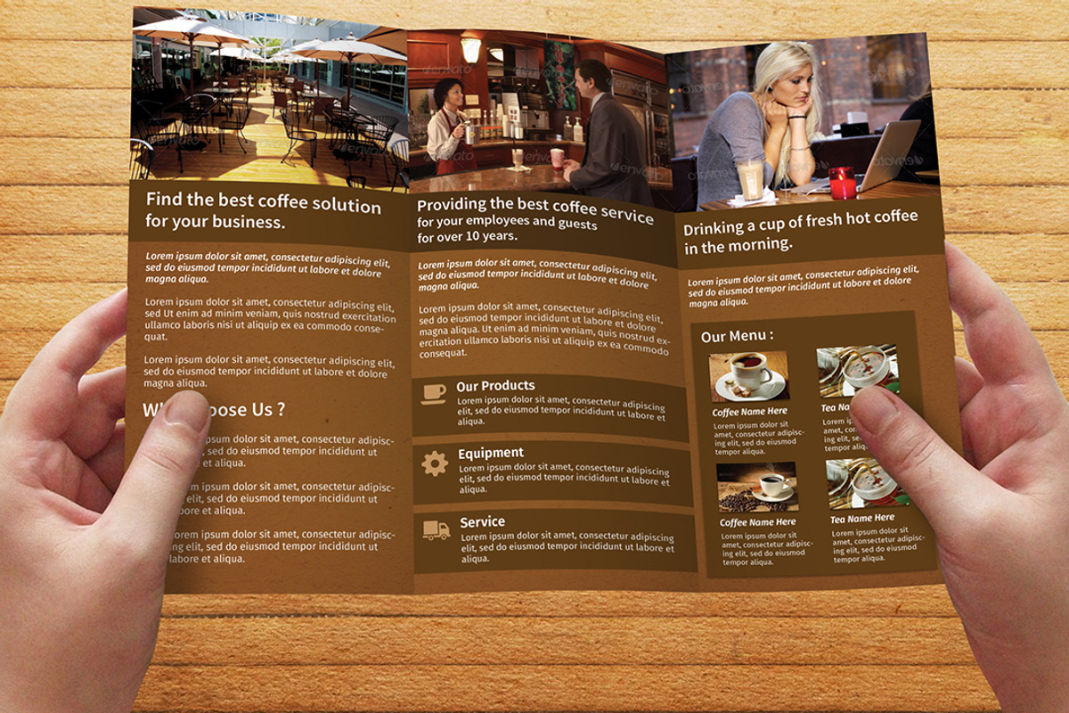 Coffee Shop Restaurant Trifold Broch, a Brochure Template by Creative  designer (Photo 4 of 4)