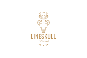 Skull Bull Cow With Arrows Logo